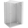 Mexen Lunar Duo parema hinge avanev dušinurk 75 x 70 cm, läbipaistev, harjatud nikkel - 834-075P-070L-97-00