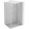 Mexen Lunar Duo Hinged Shower Cabin Right 80 x 70 cm, Transparent, Brushed Nickel - 834-080P-070L-97-00