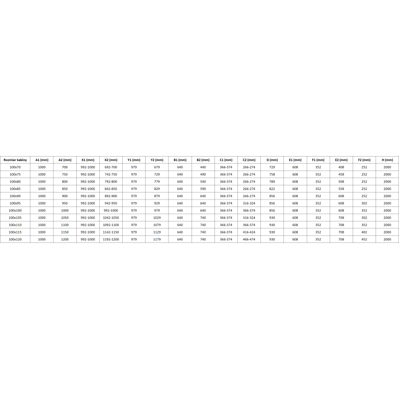 Mexen Lunar Duo cabina de ducha abatible derecha 100 x 70 cm, transparente, níquel cepillado - 834-100P-070L-97-00