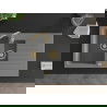 Mexen Matias évier en granit 1,5-bassin avec égouttoir 900 x 505 mm, gris, siphon doré - 6502901505-71-G