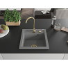 Mexen Vito graniitvalamu, 1-kauseline, 520 x 490 mm, hall, kuldne sifoon - 6503521000-71-G