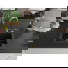 Mexen Vito évier en granit à 1 bac 520 x 490 mm, noir/métallisé argent, siphon doré - 6503521000-73-G
