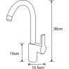 Mexen Ebro keukenkraan, chroom - 671500-00