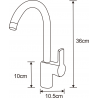 Mexen Ebro robinet de cuisine, chrome - 671500-00