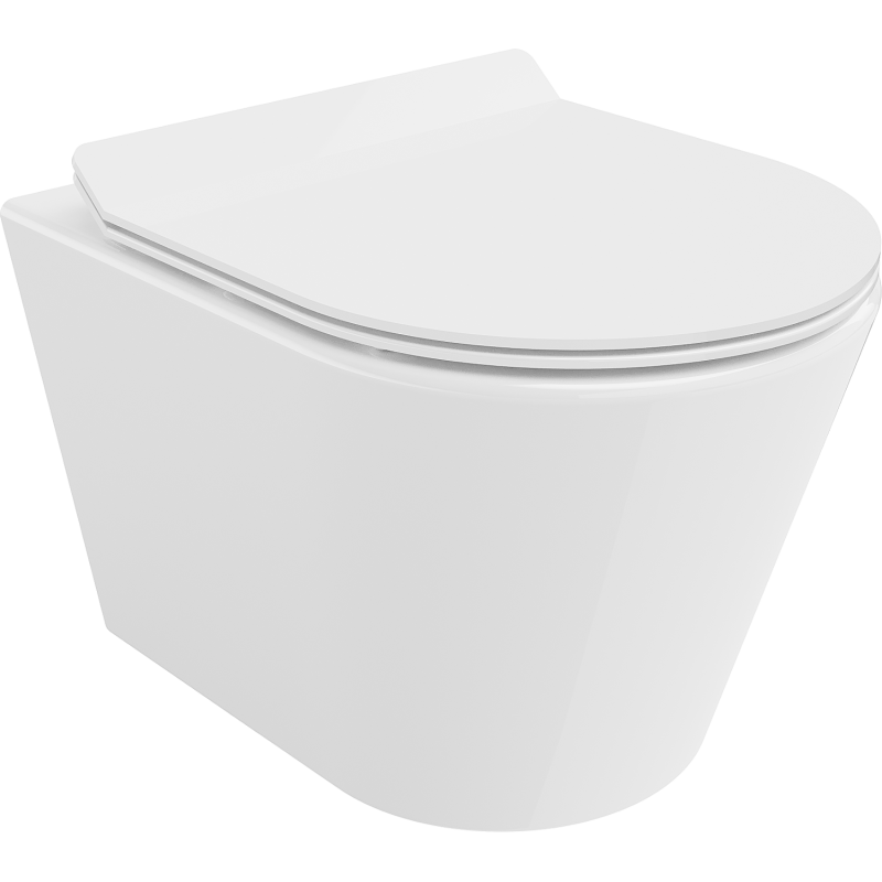 Mexen Rico cuvette wc Rimless avec abattant à descente progressive slim, duroplast, blanc brillant - 30720100