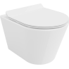 Mexen Rico cuvette WC sans rebord avec abattant à descente ralentie slim, duroplast, blanc brillant - 30720100