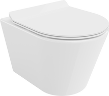 Mexen Rico rimless WC bowl with a soft-close slim seat, duroplast, glossy white - 30720100