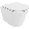 Mexen Rico cuvette WC sans rebord avec abattant à descente lente slim, duroplast, blanc brillant - 30720300