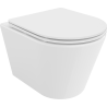 Mexen Rico taza de inodoro Rimless con asiento de cierre suave slim, duroplast, blanco brillo - 30720300
