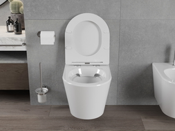 Mexen Rico miska wc Rimless z deską wolnoopadającą slim, duroplast, biała połysk - 30720300
