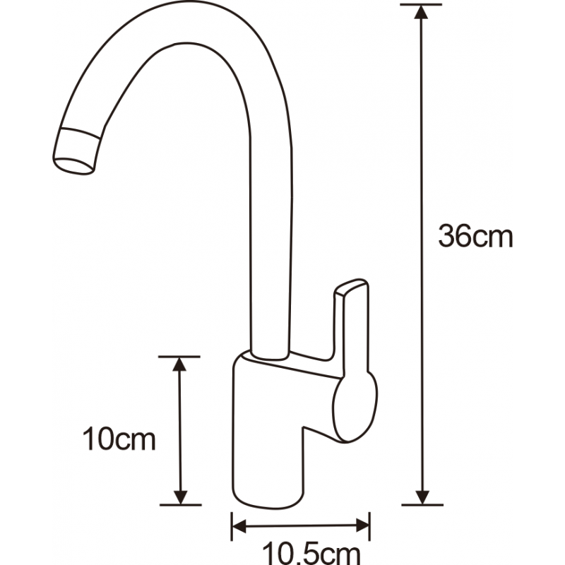 Mexen Ebro kitchen tap, black - 671500-70