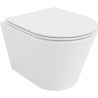 Mexen Rico wc kom met slanke, zacht sluitende duroplast toiletbril, wit glans - 30720400