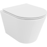 Mexen Rico wc-pot Rimless met langzaam sluitende dunne zitting, duroplast, wit glanzend - 30720400