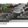 Mexen Mario évier en granit à 2 bacs 820 x 436 mm, gris, siphon doré - 6504822000-71-G