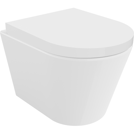 Mexen Rico cuvette WC Rimless avec abattant à descente progressive, rigide, duroplast, blanc brillant - 30720200