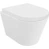 Mexen Rico taza de inodoro Rimless con asiento duroplast duro de caída lenta, blanco brillo - 30720200