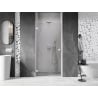 Mexen Lunar-B left hinged shower door 55 cm, transparent, white - 832-055-000-20-00-L