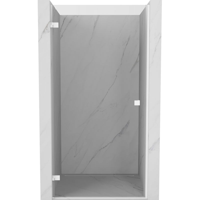 Mexen Lunar-B left hinged shower door 55 cm, transparent, white - 832-055-000-20-00-L