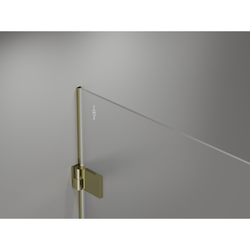 Mexen Lunar-B drzwi prysznicowe uchylne prawe 50 cm, transparent, złote - 832-050-000-50-00-P