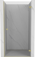 Mexen Lunar-B desna preklopna tuš vrata 50 cm, prozirna, zlatno brušena - 832-050-000-55-00-P