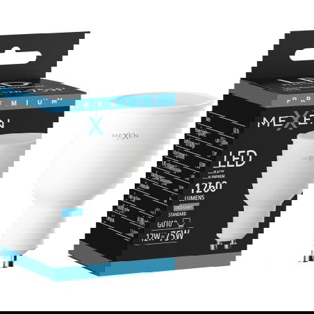Mexen Nova LED-lamppu GU10, 12W, Kylmä - 6500K, 1260 lm - L108-GU10-1265-01