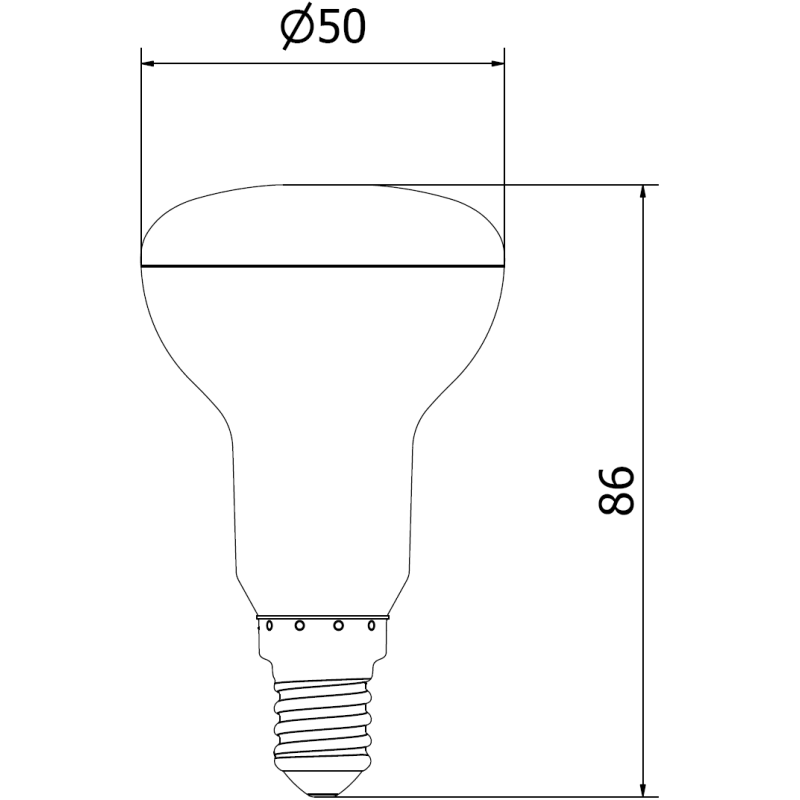 Mexen Nova LED-lamp E14, R50, 4,5W, Koud - 6500K, 470 lm - L103-E14-0565-01