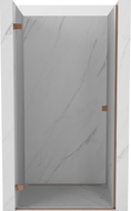 Mexen Lunar-B lijeva zakretna tuš vrata 50 cm, prozirna, ružičasto zlato - 832-050-000-60-00-L