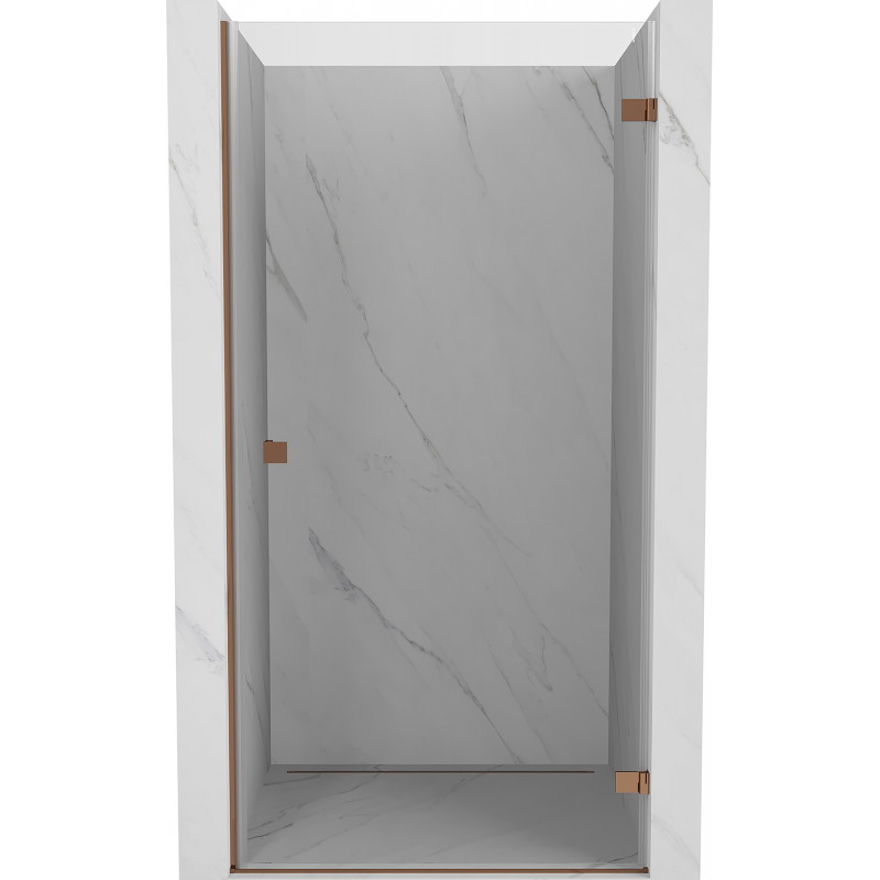 Mexen Lunar-B drzwi prysznicowe uchylne prawe 50 cm, transparent, różowe złoto - 832-050-000-60-00-P