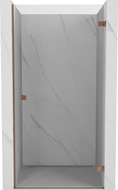 Mexen Lunar-B desna zakretna tuš vrata 50 cm, prozirna, ružičasto zlato - 832-050-000-60-00-P