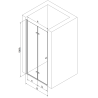 Mexen Lima porte de douche pliantes 100 cm, transparent, noir - 856-100-000-70-00