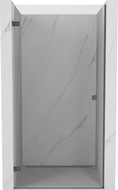 Mexen Lunar-B lijeva zakretna tuš vrata 45 cm, prozirna, brušena pištoljsko siva - 832-045-000-66-00-L