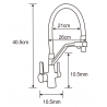 Mexen Duo kitchen faucet, gold/black - 671701-57