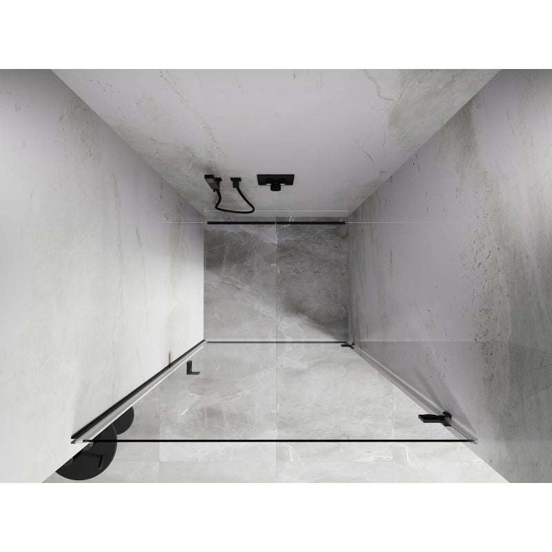 Mexen Lunar-B paremti duššiuks parempoolne 45 cm, läbipaistev, harjatud relv-hall - 832-045-000-66-00-P