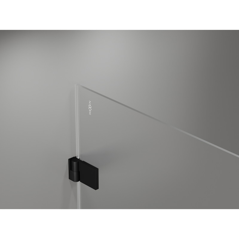 Mexen Lunar-B vasakpoolse hinged dušiukse 50 cm, läbipaistev, must - 832-050-000-70-00-L
