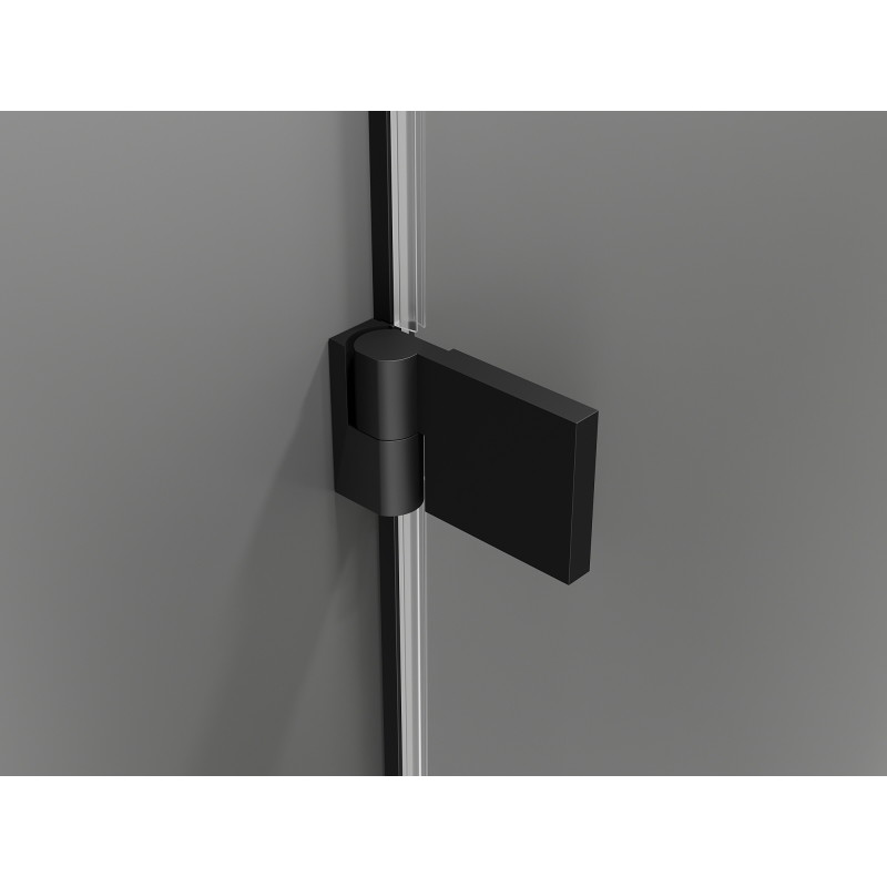 Mexen Lunar-B vasakpoolse hinged dušiukse 50 cm, läbipaistev, must - 832-050-000-70-00-L