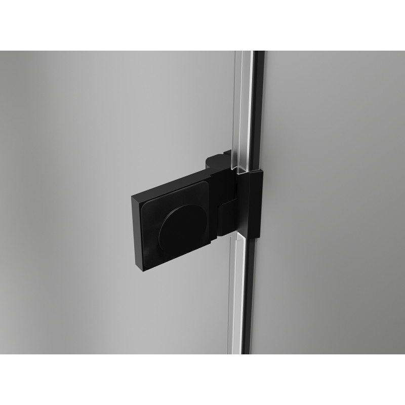 Mexen Lunar-B vasakpoolse hinged dušiukse 50 cm, läbipaistev, must - 832-050-000-70-00-L