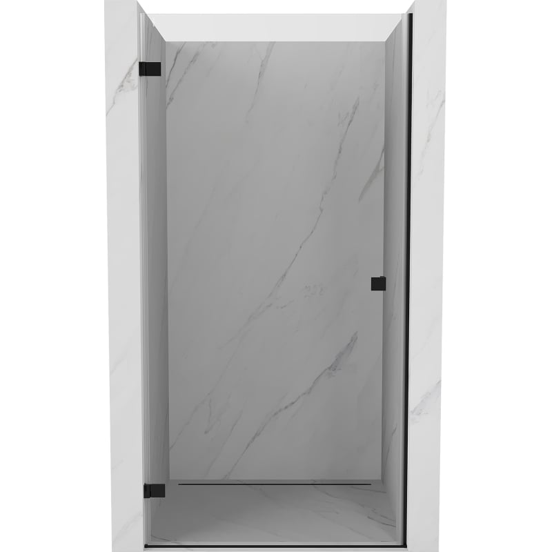 Mexen Lunar-B lijeva zakretna tuš vrata 50 cm, prozirna, crna - 832-050-000-70-00-L