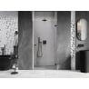 Mexen Lunar-B right-hinged shower door 50 cm, transparent, black - 832-050-000-70-00-P