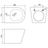 Mexen Rico bidet wandmontage, zwart mat - 35724885