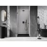 Mexen Lunar-B left-hinged shower door 55 cm, transparent, gun metal - 832-055-000-95-00-L