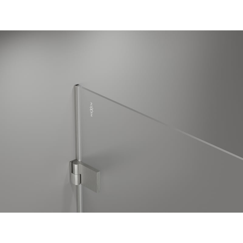 Mexen Lunar-B drzwi prysznicowe uchylne lewe 45 cm, transparent, nikiel szczotkowany - 832-045-000-97-00-L