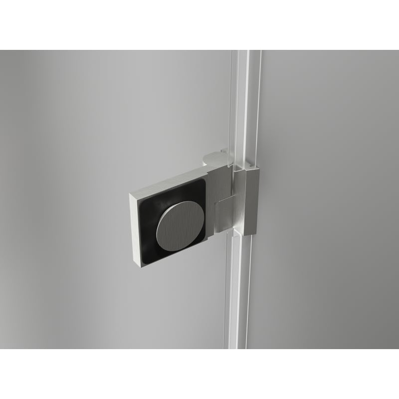 Mexen Lunar-B vasakpoolne avanev dušiuks, 55 cm, läbipaistev, harjatud nikkel - 832-055-000-97-00-L