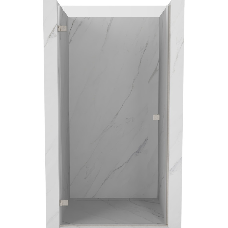 Mexen Lunar-B vasakpoolne avanev dušiuks, 55 cm, läbipaistev, harjatud nikkel - 832-055-000-97-00-L