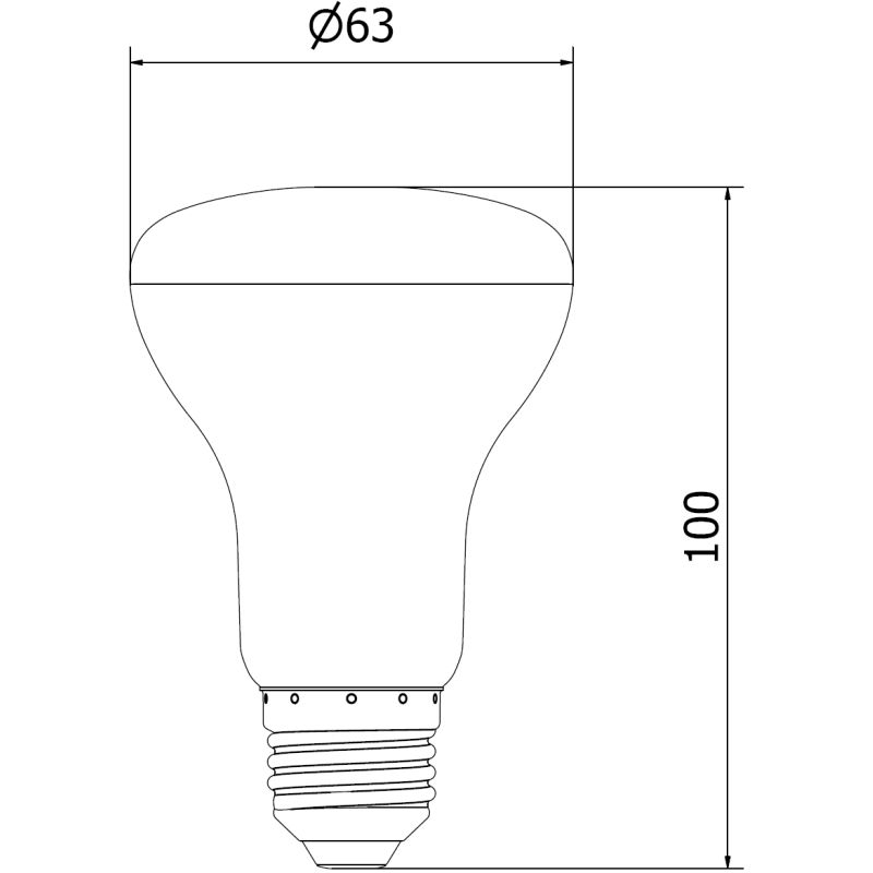 Mexen Nova LED-lamp E27, R63, 10W, Koud - 6500K, 1055 lm - L104-E27-1065-01
