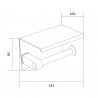 Mexen X soporte para papel con estante, negro - 701197-70