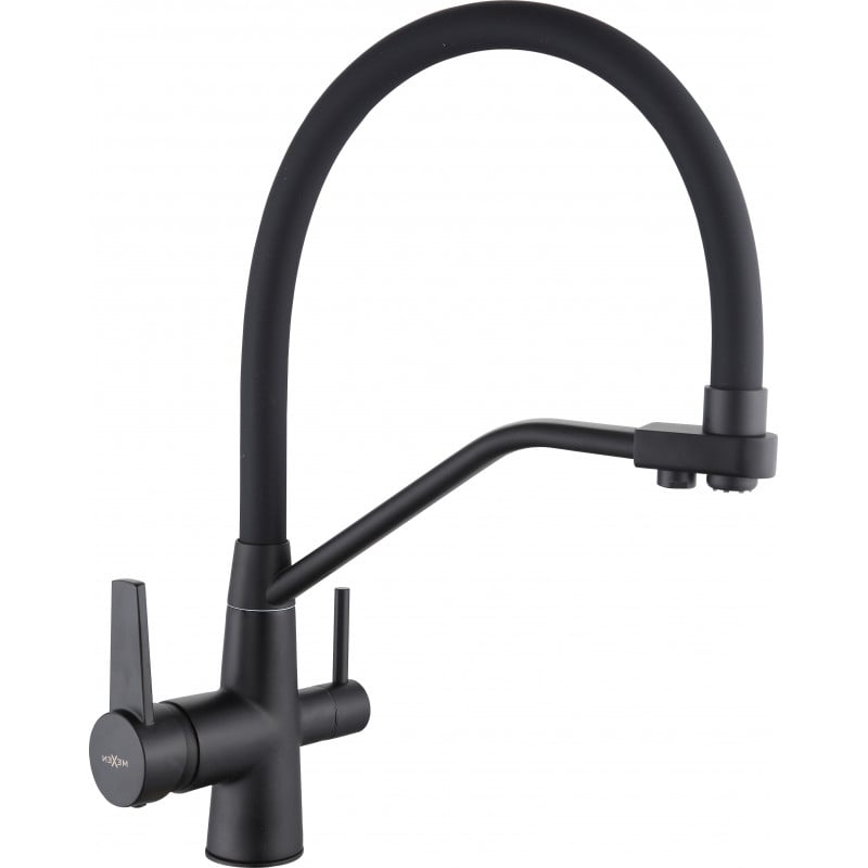 Mexen Duo Küchenarmatur, schwarz - 671701-70