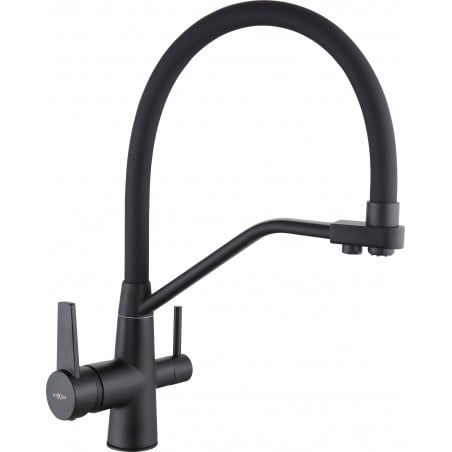 Mexen Duo Küchenarmatur, schwarz - 671701-70