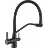 Mexen Duo kitchen faucet, black - 671701-70