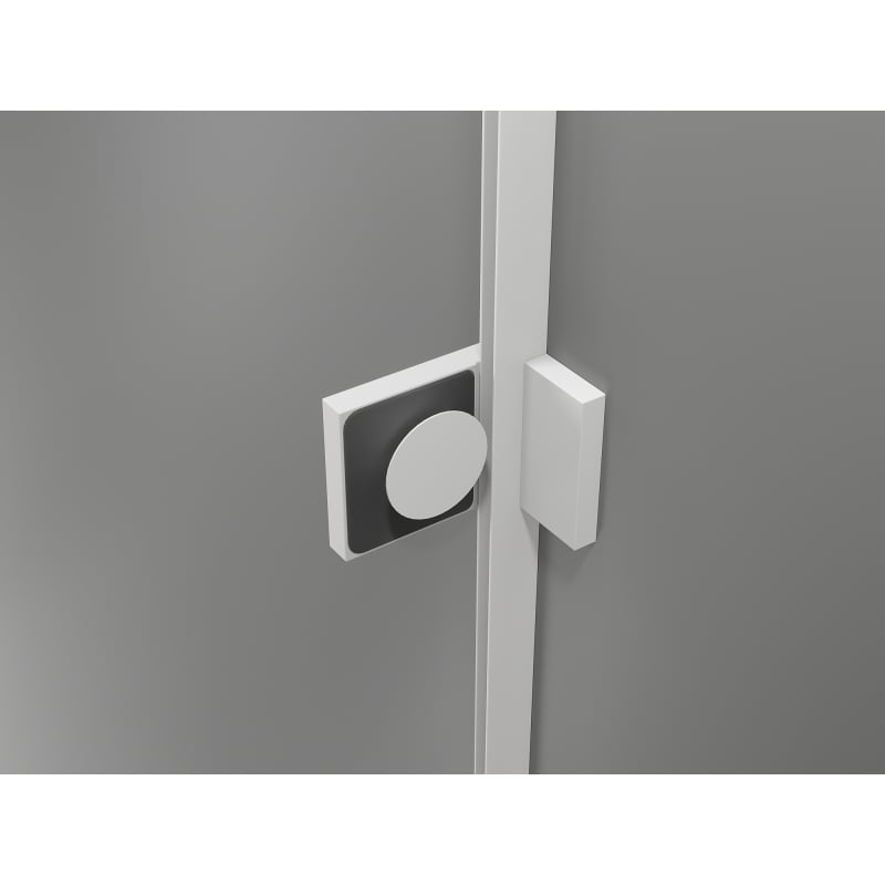 Mexen Lunar L Duo duschkabin svängbar höger 110 x 105 cm, genomskinlig, vit - 834L-110P-105L-20-00