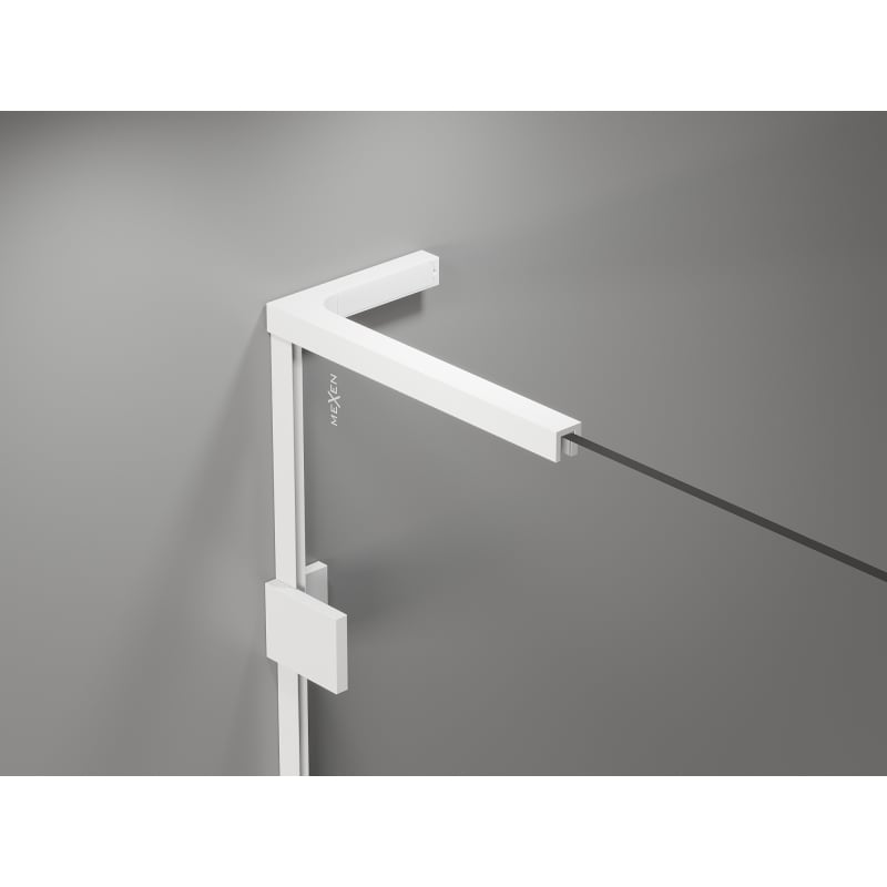 Mexen Lunar L Duo dušinurk avatav parempoolne 115 x 85 cm, läbipaistev, valge - 834L-115P-085L-20-00